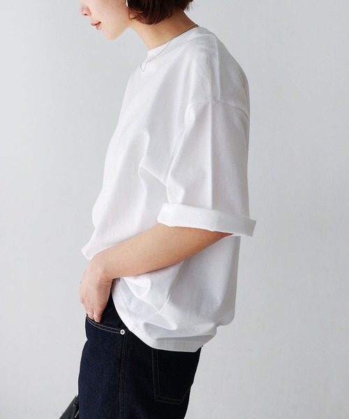 evernavy(エバーネイビー)の「【新サイズ追加】オーバーサイズTシャツ(Tシャツ/カットソー・レディース・ホワイト/ネイビー/ブラック・M/MS)」の13枚目の写真