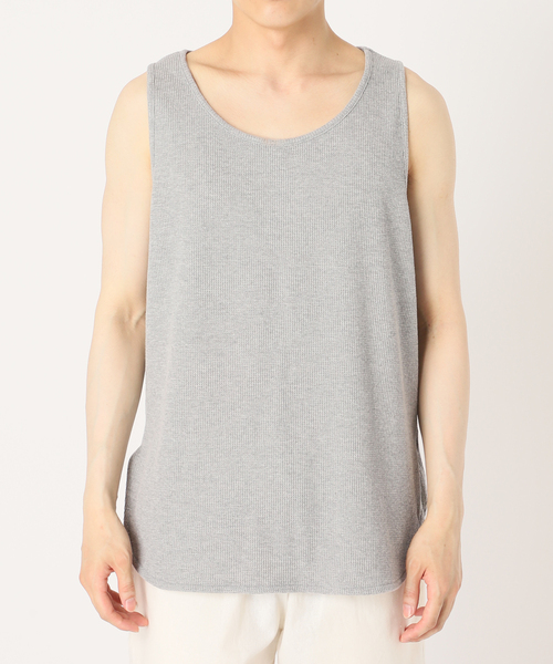 JOURNAL STANDARD relume(ジャーナルスタンダード レリューム)の「レイヤード ラウンドサーマルタンクトップ(タンクトップ・メンズ・ホワイト/ネイビー/グレー/サックスブルー・SMALL/LARGE/MEDIUM)」の6枚目の写真