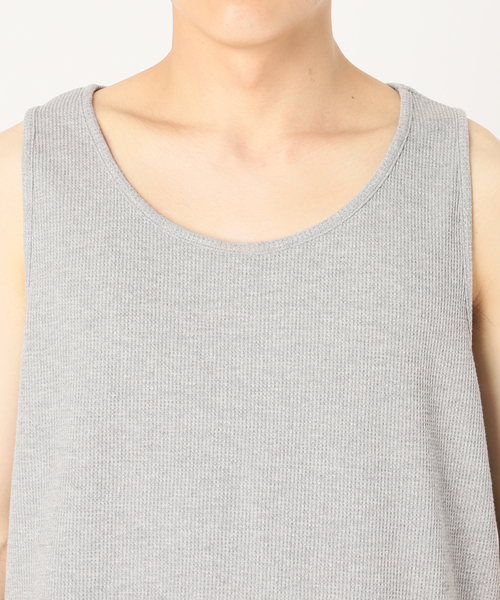 JOURNAL STANDARD relume(ジャーナルスタンダード レリューム)の「レイヤード ラウンドサーマルタンクトップ(タンクトップ・メンズ・ホワイト/ネイビー/グレー/サックスブルー・SMALL/LARGE/MEDIUM)」の10枚目の写真