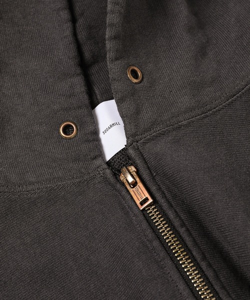SUGARHILL（シュガーヒル）の「AGED HALF ZIP-UP HOODIE（パーカー・メンズ・グレー/ブラック/レッド・2/3）」の13枚目の写真