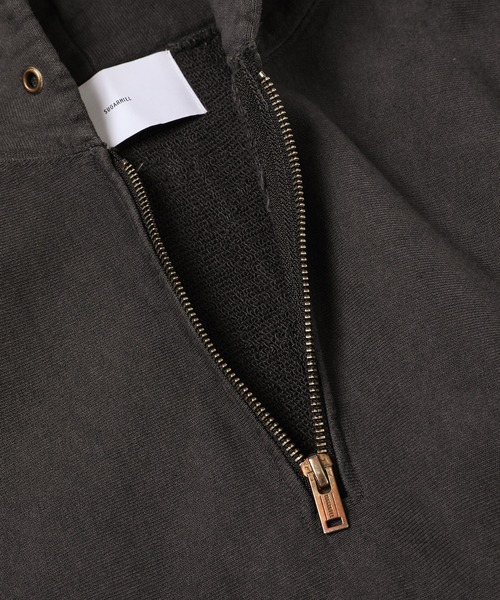 SUGARHILL（シュガーヒル）の「AGED HALF ZIP-UP HOODIE（パーカー・メンズ・グレー/ブラック/レッド・2/3）」の12枚目の写真