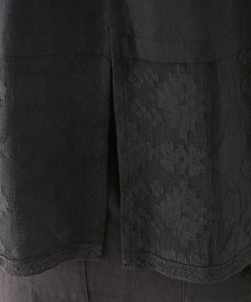 サラマリカC.LINEN JOINT LACE TOP：ブラウス sara mallika（サラ マリカ）の「【SARA MALLIKA/サラマリカ】C