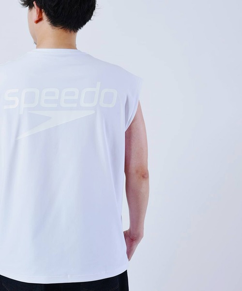 Speedo(スピード)の「speedo | 〈別注〉ノースリーブTシャツ MEN(Tシャツ/カットソー・メンズ・ホワイト/ブラック・M/S)」の1枚目の写真