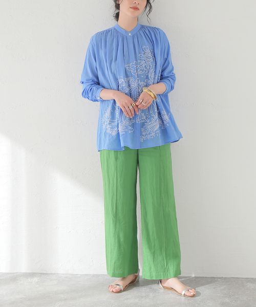 mii(ミー)の「【Mii / ミイ】HANDEMBROIDERED COTTON BLOUSE:ブラウス(シャツ/ブラウス・レディース・サックスブルー・SMALL)」の10枚目の写真