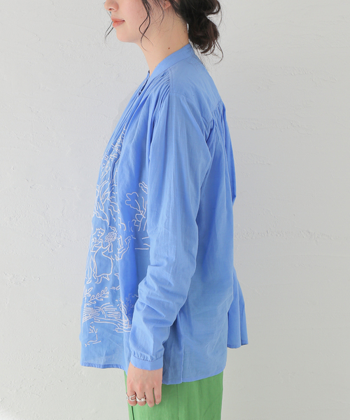 mii(ミー)の「【Mii / ミイ】HANDEMBROIDERED COTTON BLOUSE:ブラウス(シャツ/ブラウス・レディース・サックスブルー・SMALL)」の8枚目の写真