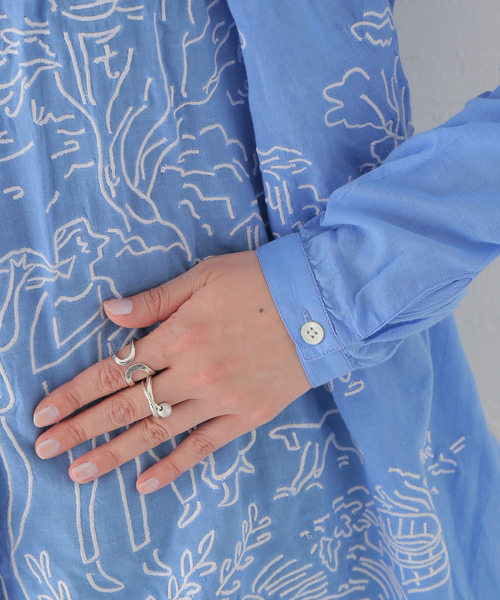 mii(ミー)の「【Mii / ミイ】HANDEMBROIDERED COTTON BLOUSE:ブラウス(シャツ/ブラウス・レディース・サックスブルー・SMALL)」の14枚目の写真