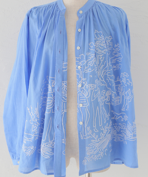 mii(ミー)の「【Mii / ミイ】HANDEMBROIDERED COTTON BLOUSE:ブラウス(シャツ/ブラウス・レディース・サックスブルー・SMALL)」の17枚目の写真