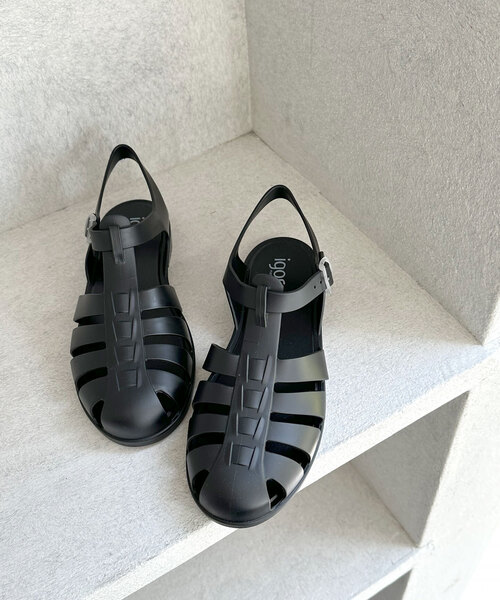 igor(イゴール)の「【igor / イゴール】 JERRY SANDALS(サンダル・レディース・アイボリー/ブラック/ベージュ/シルバー/ゴールド・23cm/22.5cm/24.5cm/24cm)」の3枚目の写真