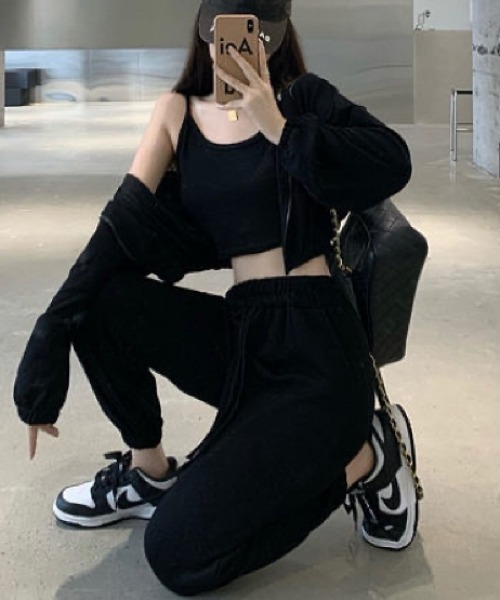 LADY LIKE(レディライク)の「ミニ裏毛スエット3点セット(スウェット・レディース・グレー/ブラック・M)」の10枚目の写真