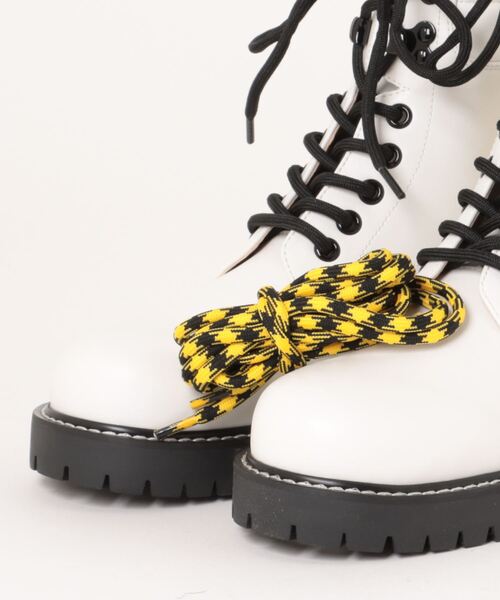 FURFUR（ファーファー）の「レースアップショートブーツ（ブーツ・レディース・ホワイト/ブラック/ラベンダー・38/36）」の16枚目の写真