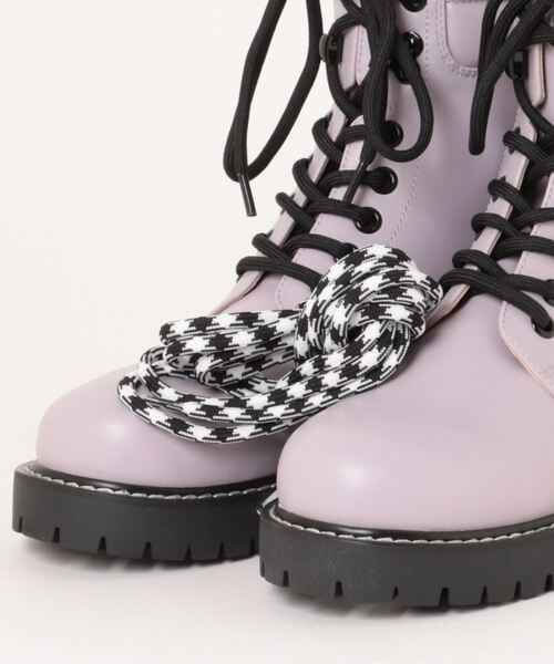FURFUR（ファーファー）の「レースアップショートブーツ（ブーツ・レディース・ホワイト/ブラック/ラベンダー・38/36）」の17枚目の写真