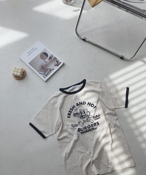 AS KNOW AS plus（アズノゥアズプラス）の「〇フロッキーリンガーTシャツ（Tシャツ/カットソー・レディース・キナリ/ブルー/イエロー・FREE）」の6枚目の写真