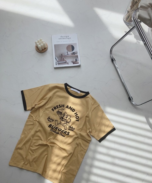 AS KNOW AS plus（アズノゥアズプラス）の「〇フロッキーリンガーTシャツ（Tシャツ/カットソー・レディース・キナリ/ブルー/イエロー・FREE）」の11枚目の写真