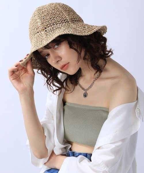 JEANASIS（ジーナシス）の「ニットバンドゥ/962719（チューブトップ・レディース・ブラック/カーキ・FREE）」の6枚目の写真