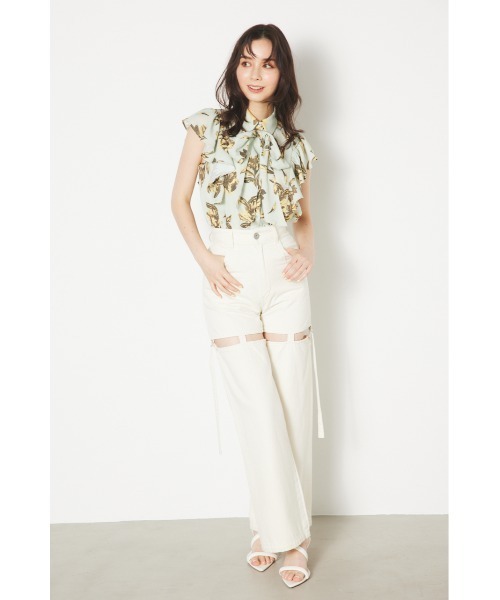 rienda（リエンダ）の「フリルスリーブボウタイブラウス（シャツ/ブラウス・レディース・グリーン系その他/ホワイト/ベージュ系その他/ブルー/ブルー系その他3・FREE）」の21枚目の写真