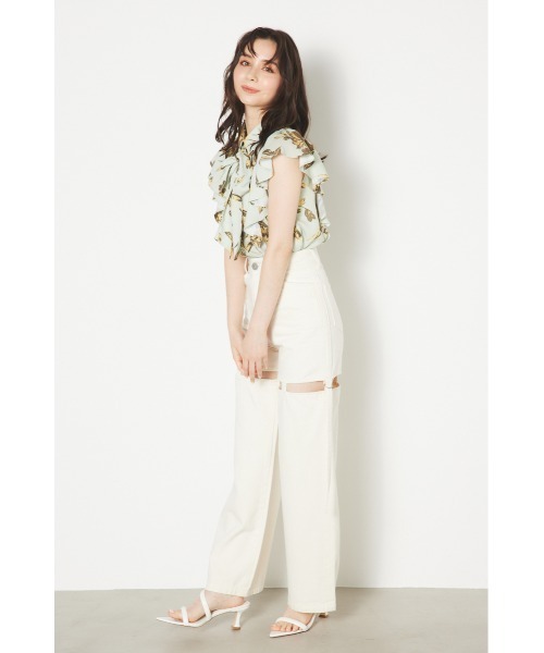 rienda（リエンダ）の「フリルスリーブボウタイブラウス（シャツ/ブラウス・レディース・グリーン系その他/ホワイト/ベージュ系その他/ブルー/ブルー系その他3・FREE）」の16枚目の写真