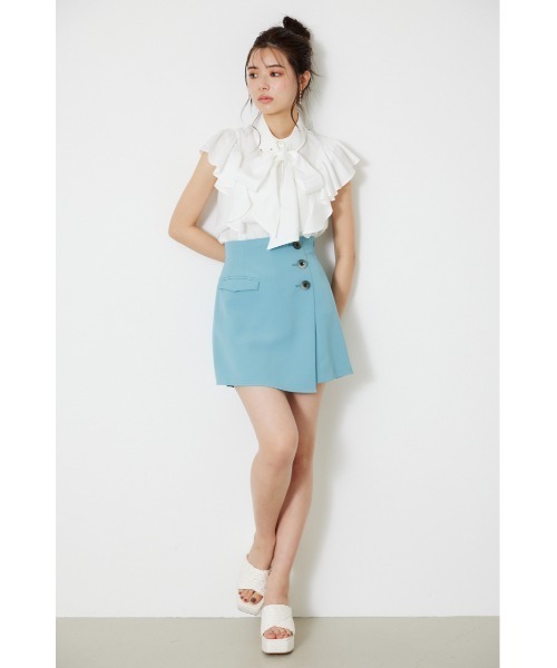 rienda（リエンダ）の「フリルスリーブボウタイブラウス（シャツ/ブラウス・レディース・グリーン系その他/ホワイト/ベージュ系その他/ブルー/ブルー系その他3・FREE）」の8枚目の写真