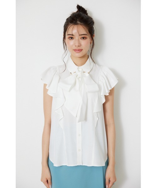 rienda（リエンダ）の「フリルスリーブボウタイブラウス（シャツ/ブラウス・レディース・グリーン系その他/ホワイト/ベージュ系その他/ブルー/ブルー系その他3・FREE）」の18枚目の写真