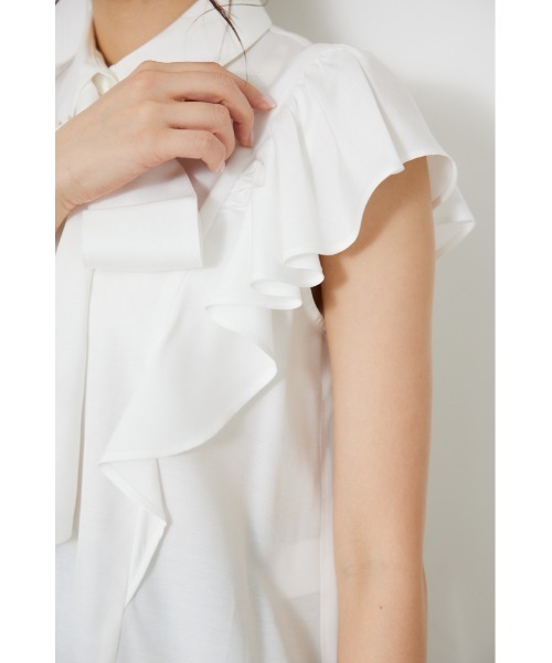 rienda（リエンダ）の「フリルスリーブボウタイブラウス（シャツ/ブラウス・レディース・グリーン系その他/ホワイト/ベージュ系その他/ブルー/ブルー系その他3・FREE）」の13枚目の写真