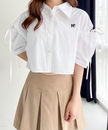 肩開きリボンシャツ（半袖）　966366