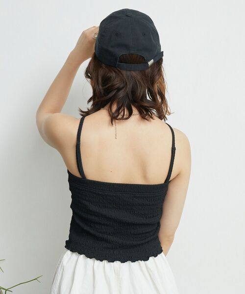 RETRO GIRL(レトロガール)の「シャーリングキャミソール(Tシャツ/カットソー・レディース・ホワイト/ブルー/ブラック/オレンジ・FREE)」の21枚目の写真
