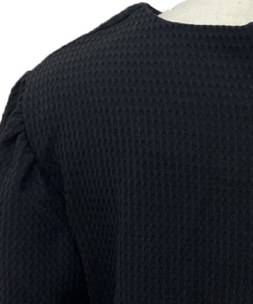 DAY CLOSET（デイ クローゼット）の「レディース ウエスト切替ペプラムトップス+ショートパンツセットアップ 上下2点セット（その他トップス・レディース・ブラック/アイボリー・M）」の14枚目の写真