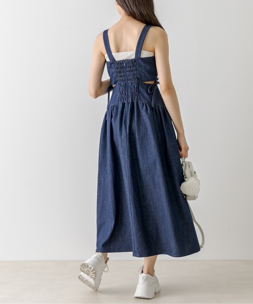 OLIVE des OLIVE(オリーブデオリーブ)の「【WEB限定】肌見せキャミワンピース 1032090010(ワンピース・レディース・ブラック系その他/ワンウォッシュ/チェック/ブラック・FREE)」の13枚目の写真