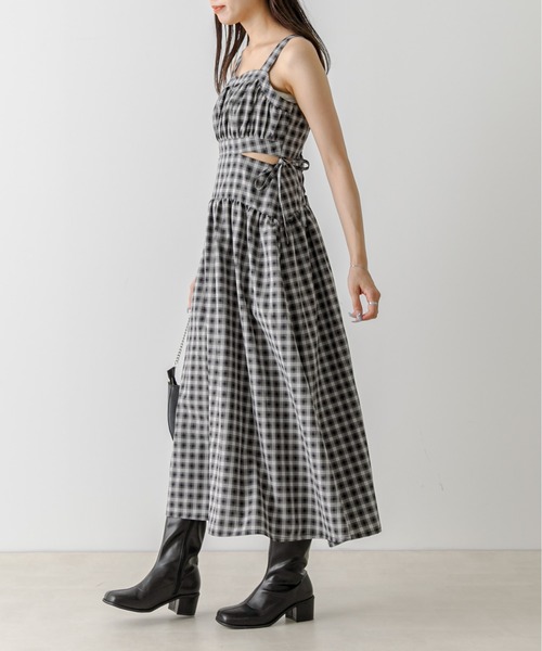 OLIVE des OLIVE(オリーブデオリーブ)の「【WEB限定】肌見せキャミワンピース 1032090010(ワンピース・レディース・ブラック系その他/ワンウォッシュ/チェック/ブラック・FREE)」の18枚目の写真
