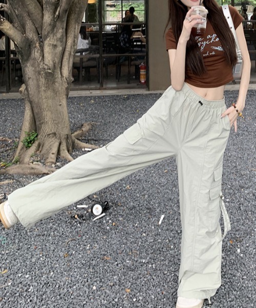 deux amour（ドゥーザムール）の「カーゴストレートパンツ（カーゴパンツ・レディース・パープル/グレー/カーキ・FREE）」の12枚目の写真