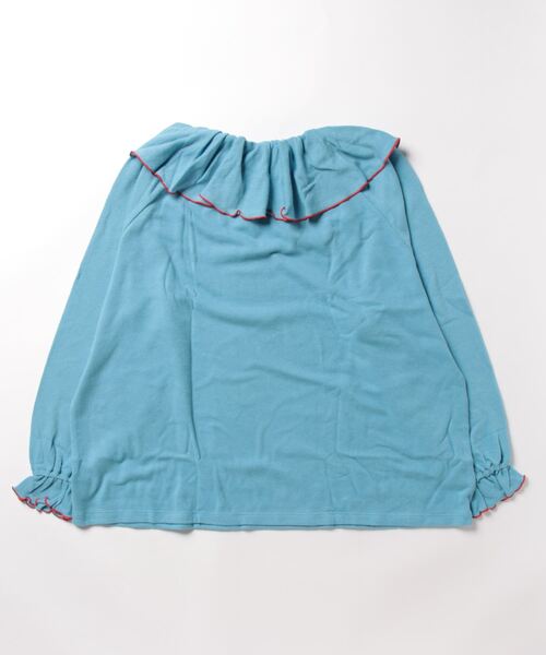 HOGAN RANCH WEAR（ホーガンランチウエア）の「パイルビッグカラーカットソー/おとな（Tシャツ/カットソー・レディース・ピンク/ライトブルー/イエロー/グレー・160cm）」の9枚目の写真