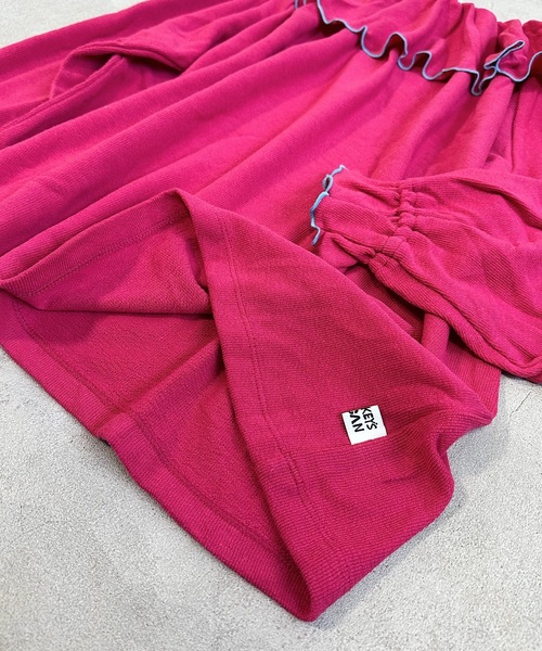 HOGAN RANCH WEAR（ホーガンランチウエア）の「パイルビッグカラーカットソー/おとな（Tシャツ/カットソー・レディース・ピンク/ライトブルー/イエロー/グレー・160cm）」の8枚目の写真