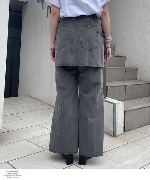 CIAOPANIC（チャオパニック）の「レイヤードラップスカートスラックス（スラックス・レディース・グレー/ブラウン・S/M）」の21枚目の写真