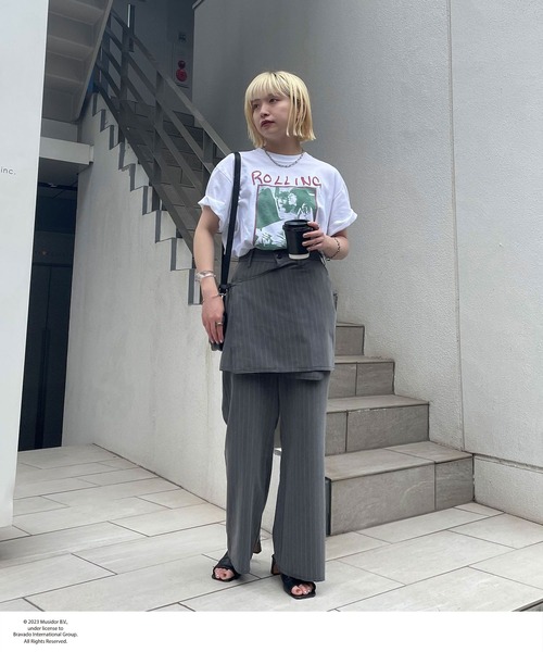 CIAOPANIC（チャオパニック）の「レイヤードラップスカートスラックス（スラックス・レディース・グレー/ブラウン・S/M）」の13枚目の写真