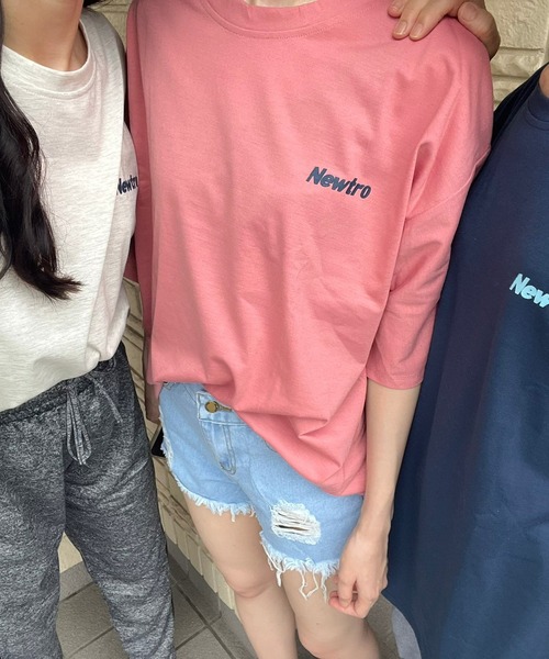 fiere(フィエール)の「メンズライクバックロゴTシャツ(Tシャツ/カットソー・レディース・グレー/ピンク/ネイビー・MEDIUM/LARGE/X-LARGE)」の7枚目の写真
