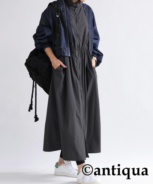 ジップ付きワンピース（ワンピース）｜antiqua（アンティカ）
