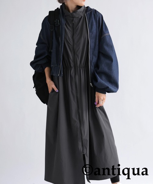 ジップ付きワンピース（ワンピース）｜antiqua（アンティカ）