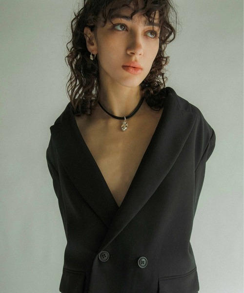 LAPUIS（ラピュイ）の「LAPUIS(ラピュイ)Oyster Leather Choker（チョーカー・レディース・シルバー・FREE）」の2枚目の写真