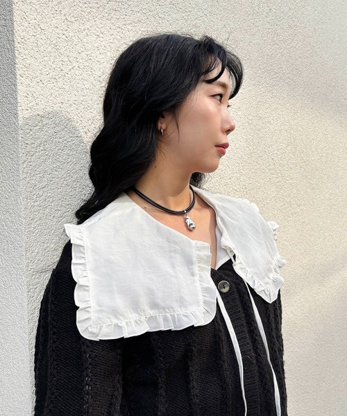 LAPUIS（ラピュイ）の「LAPUIS(ラピュイ)Oyster Leather Choker（チョーカー・レディース・シルバー・FREE）」の13枚目の写真
