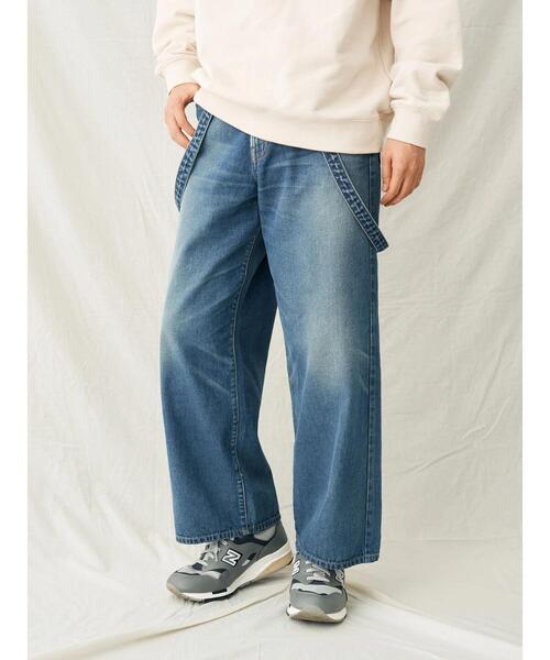CRAFT STANDARD BOUTIQUE（クラフトスタンダードブティック）の「【2way】デニムサロペットパンツ（デニムパンツ・メンズ・インディゴブルー/アイボリー/ダークインディゴブルー・L/XL/M）」の5枚目の写真