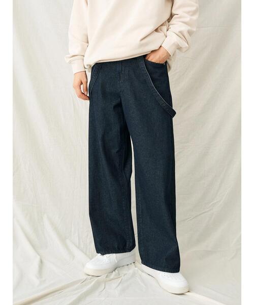 CRAFT STANDARD BOUTIQUE（クラフトスタンダードブティック）の「【2way】デニムサロペットパンツ（デニムパンツ・メンズ・インディゴブルー/アイボリー/ダークインディゴブルー・L/XL/M）」の6枚目の写真