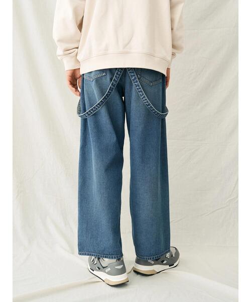 CRAFT STANDARD BOUTIQUE（クラフトスタンダードブティック）の「【2way】デニムサロペットパンツ（デニムパンツ・メンズ・インディゴブルー/アイボリー/ダークインディゴブルー・L/XL/M）」の9枚目の写真