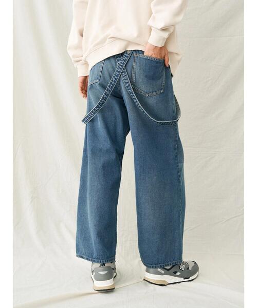 CRAFT STANDARD BOUTIQUE（クラフトスタンダードブティック）の「【2way】デニムサロペットパンツ（デニムパンツ・メンズ・インディゴブルー/アイボリー/ダークインディゴブルー・L/XL/M）」の10枚目の写真
