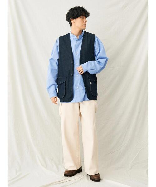 CRAFT STANDARD BOUTIQUE（クラフトスタンダードブティック）の「【2way】デニムサロペットパンツ（デニムパンツ・メンズ・インディゴブルー/アイボリー/ダークインディゴブルー・L/XL/M）」の21枚目の写真