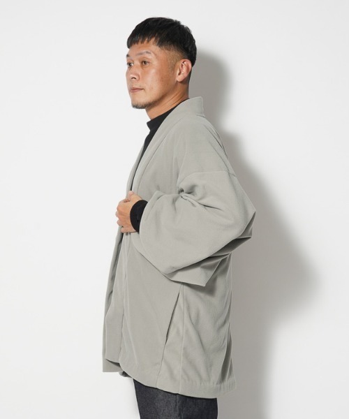 Snow Peak（スノーピーク）の「OUTDOOR KIMONO Micro Fleece HAORI（着物・メンズ・グレー/ネイビー・2/1）」の4枚目の写真