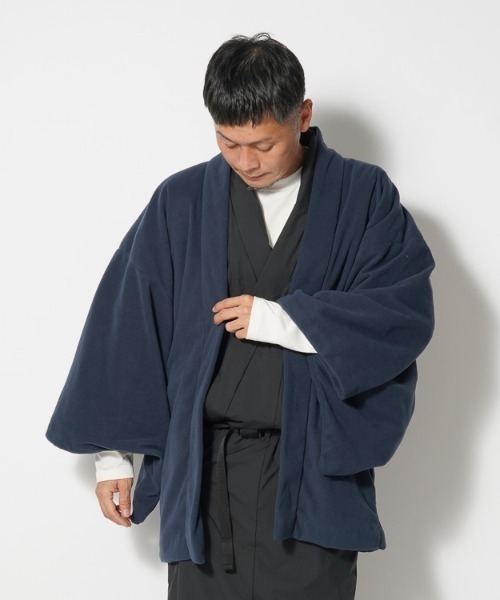 Snow Peak（スノーピーク）の「OUTDOOR KIMONO Micro Fleece HAORI（着物・メンズ・グレー/ネイビー・2/1）」の7枚目の写真