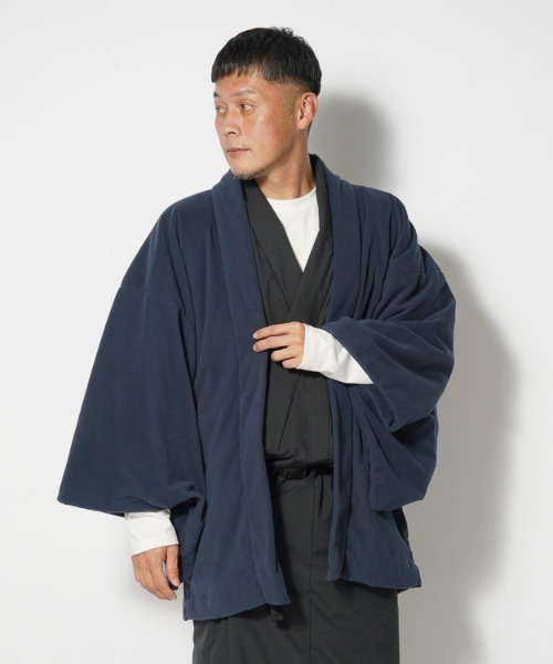 Snow Peak（スノーピーク）の「OUTDOOR KIMONO Micro Fleece HAORI（着物・メンズ・グレー/ネイビー・2/1）」の8枚目の写真