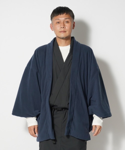 Snow Peak（スノーピーク）の「OUTDOOR KIMONO Micro Fleece HAORI（着物・メンズ・グレー/ネイビー・2/1）」の9枚目の写真