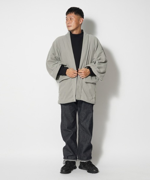 Snow Peak（スノーピーク）の「OUTDOOR KIMONO Micro Fleece HAORI（着物・メンズ・グレー/ネイビー・2/1）」の5枚目の写真