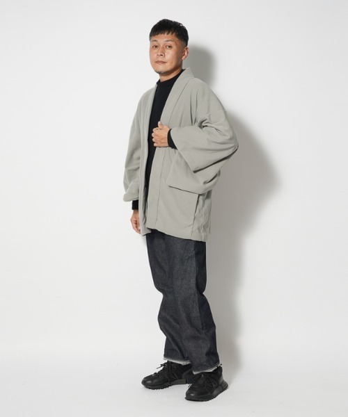 Snow Peak（スノーピーク）の「OUTDOOR KIMONO Micro Fleece HAORI（着物・メンズ・グレー/ネイビー・2/1）」の6枚目の写真