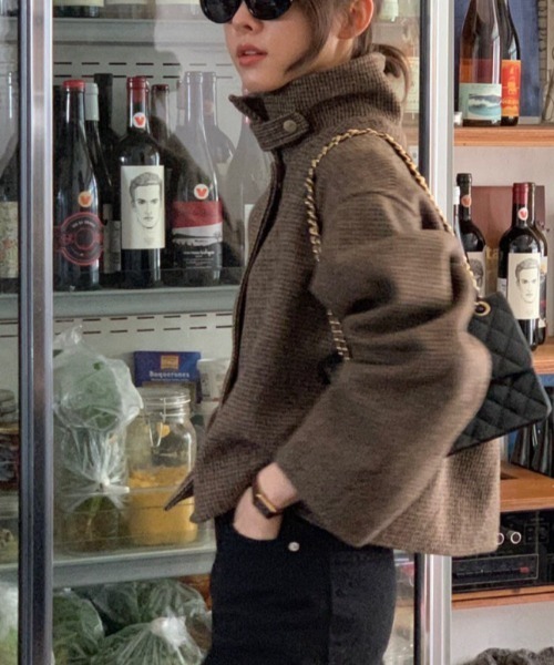 N.s（エヌドットエス）の「ハイネックベルトショートコート（ブルゾン